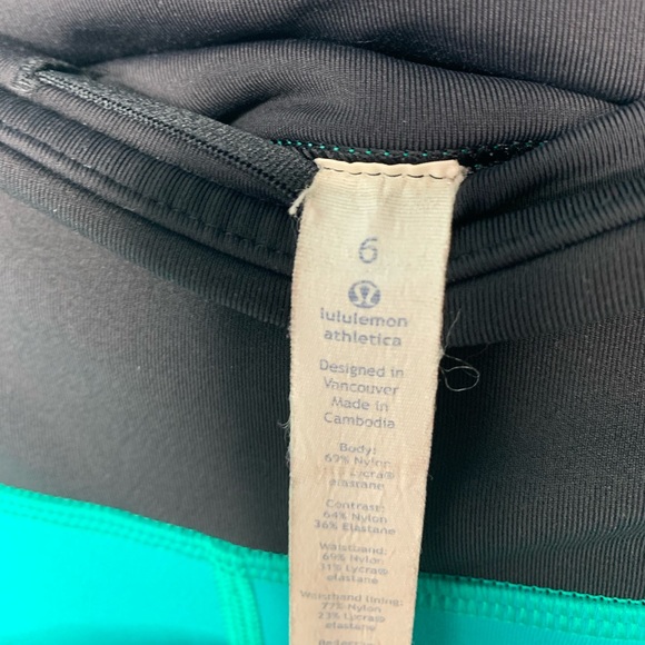 Turquoise Lululemon Leggings - Picture 7 of 8